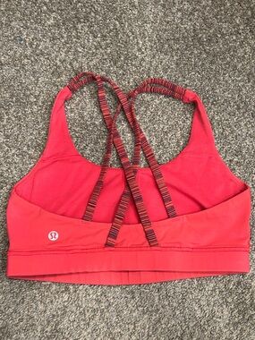 lululemon athletica Red Crisscross Strap Sports Bra